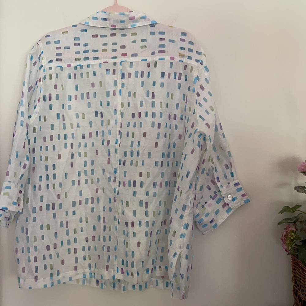 Notations Woman’s Multicolored Pattern Blouse Wit… - image 5